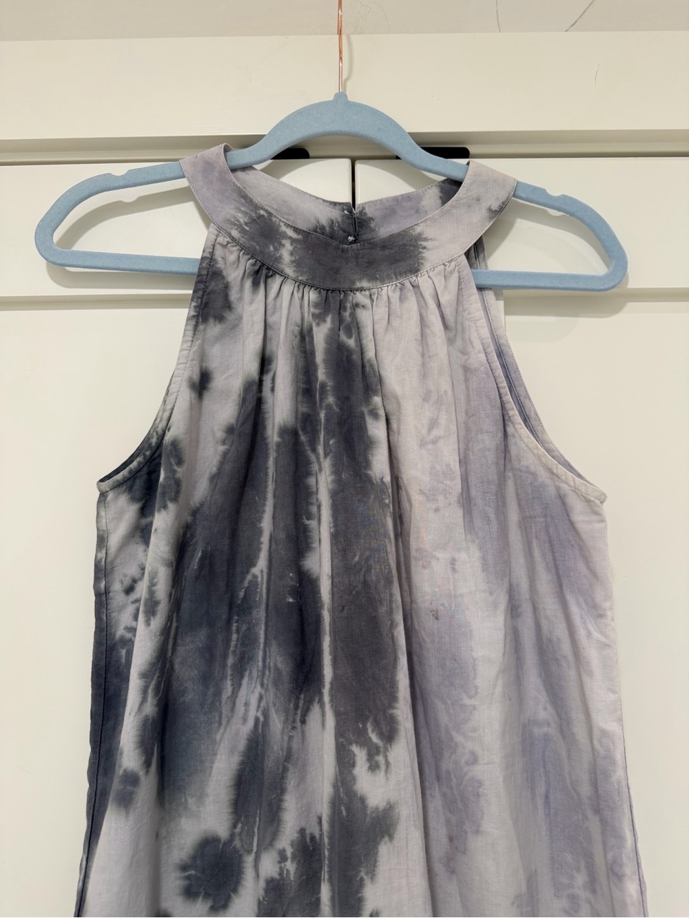 THML Gray Tie Dye Sleeveless Midi Dress Cotton Lined Size M Boho - Picture 5 of 11